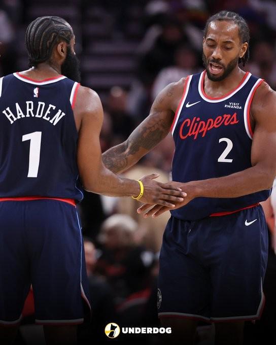 球探体育即时比分比分-同场30+得分，哈登：我和伦纳德是NBA历史上最具天赋的两名球员